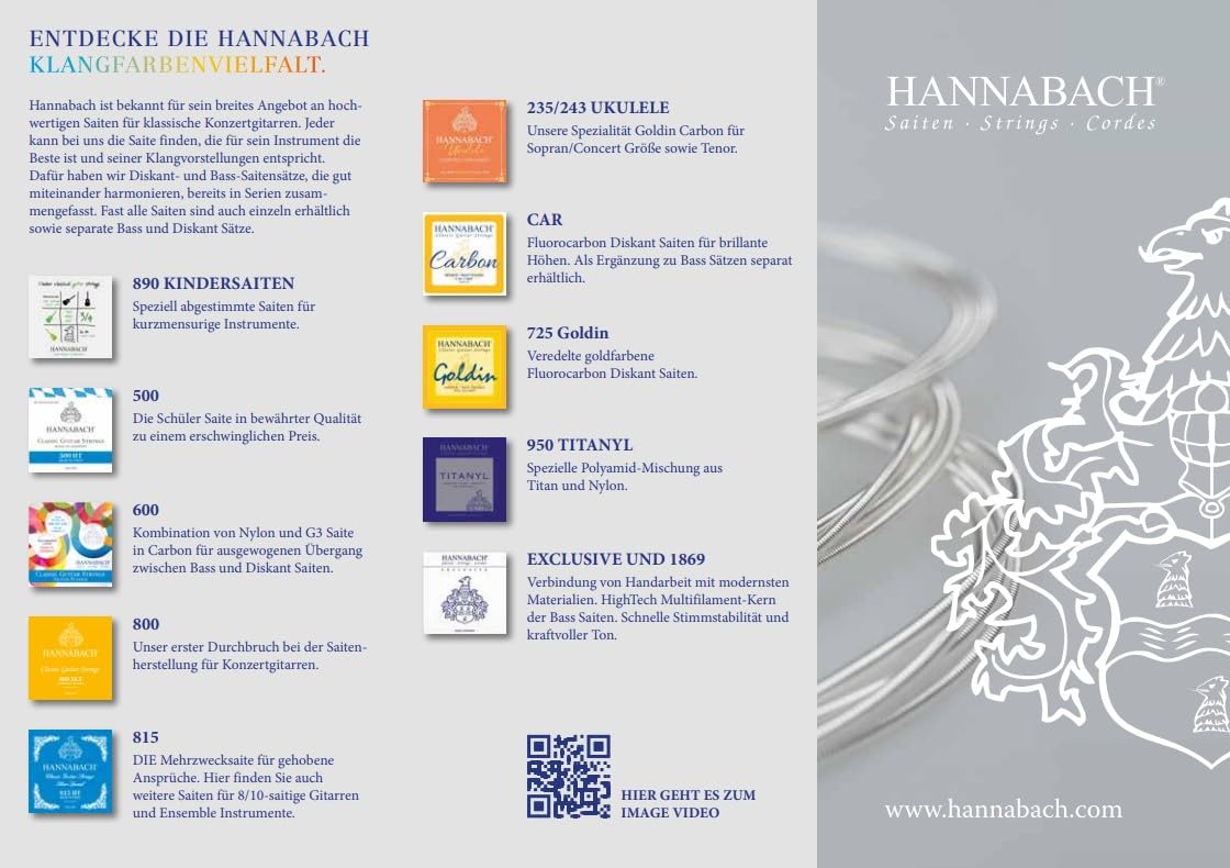 Hannabach 827SLT Super Low Tension Flamenco Classical Guitar Strings Set | Made in Germany | Perfect for Beginners & Fingerstyle Players