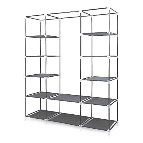 Portable Non-Woven Fabric Wardrobe Closet - Lightweight Storage Cabinet for Clothes, Moistureproof & Space-Saving Organizer (1pc) - Perfect for Small Apartments, Dorm Rooms & Travel Storage