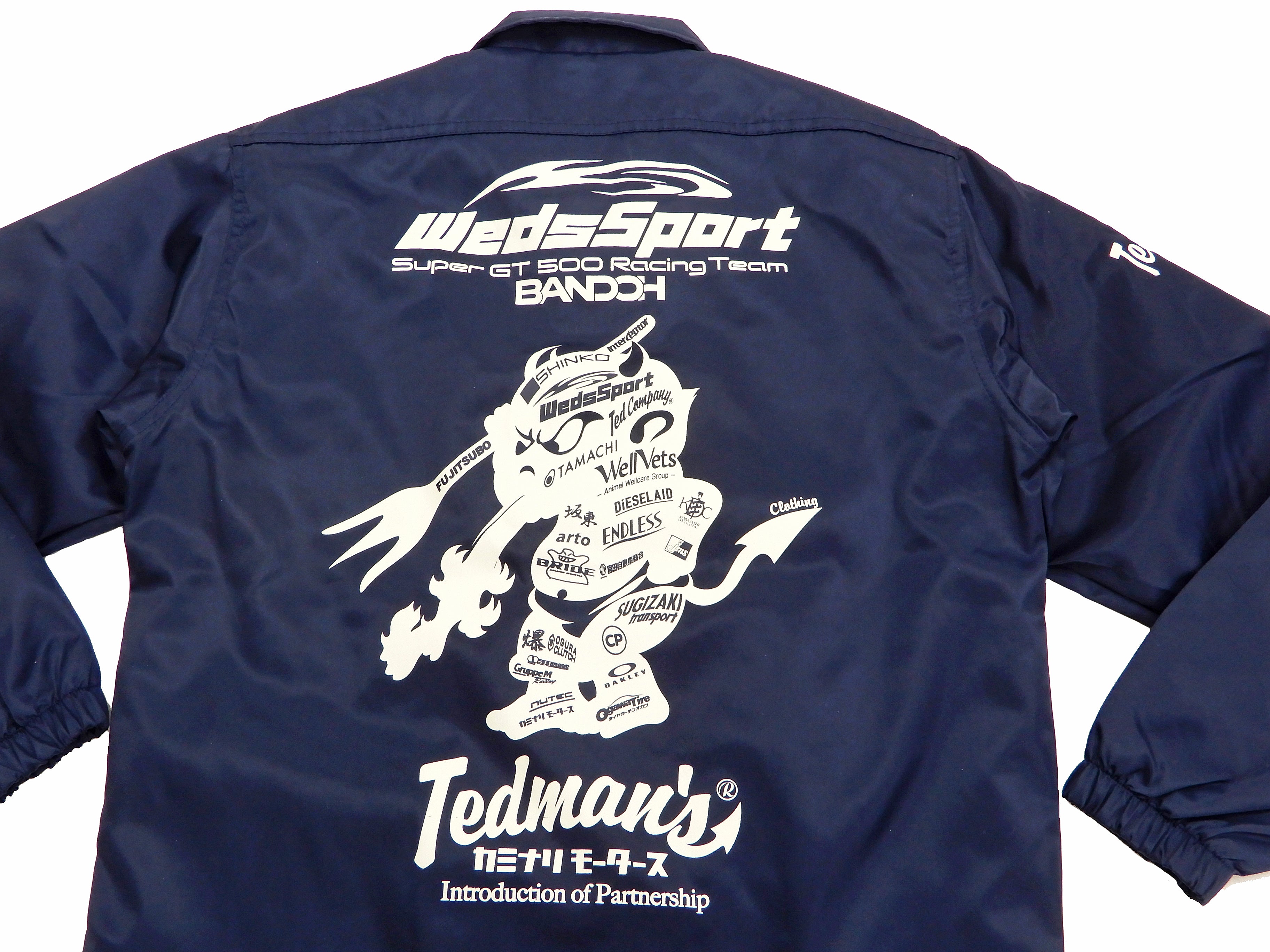 Tedman Men's Custom Printed Coaches Jacket - Nylon Windbreaker with Graphics - Navy Blue - Perfect for Outdoor Sports, Casual Wear & Team Coaching