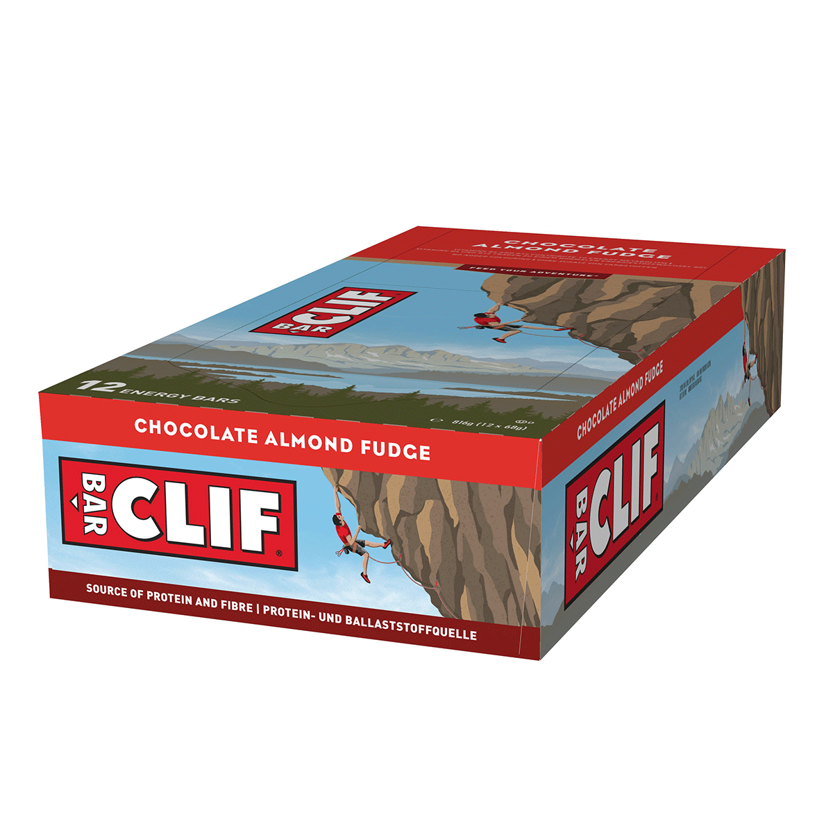 CLIF Bar Energy Bars - Chocolate Almond Fudge (12 Pack, 68g Each) | High Protein Snack for Hiking, Running & Outdoor Activities