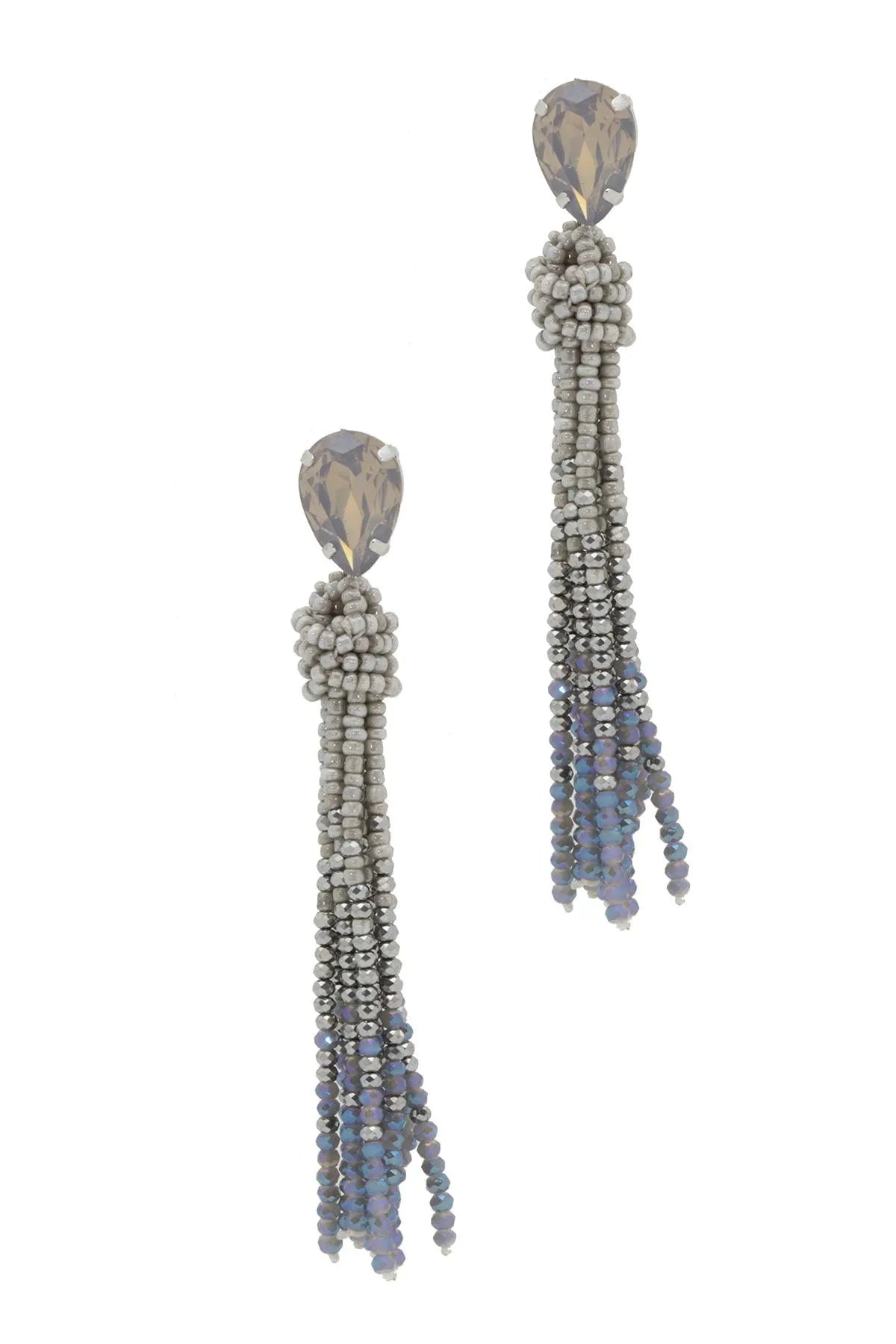 Elegant Tassel Beaded Statement Earrings for Women - Boho Chic Dangle Earrings for Party, Wedding & Special Occasions