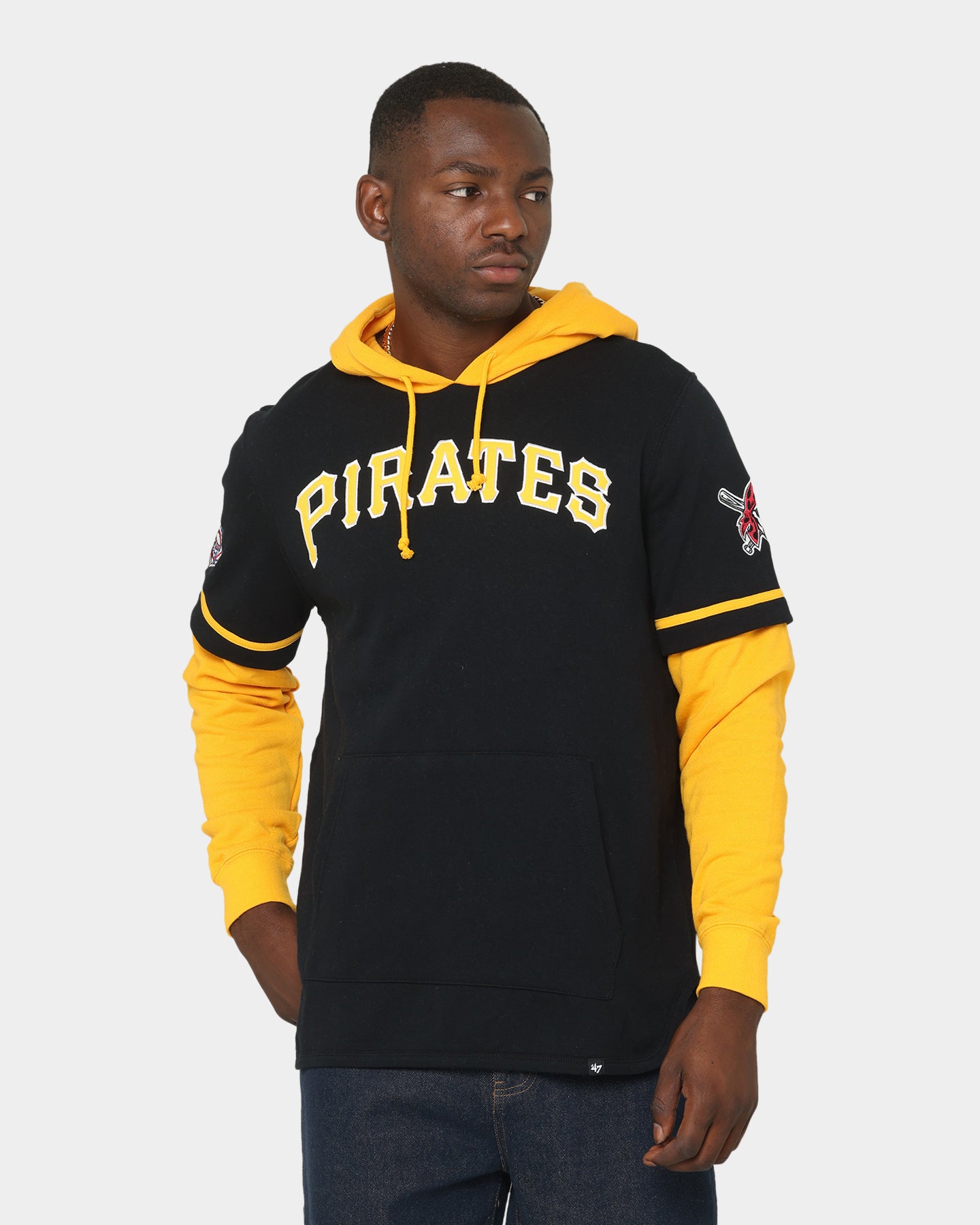 47 Brand Pittsburgh Pirates MLB Shortstop Hoodie - Jet Black - Men's Baseball Fan Apparel for Game Day & Casual Wear