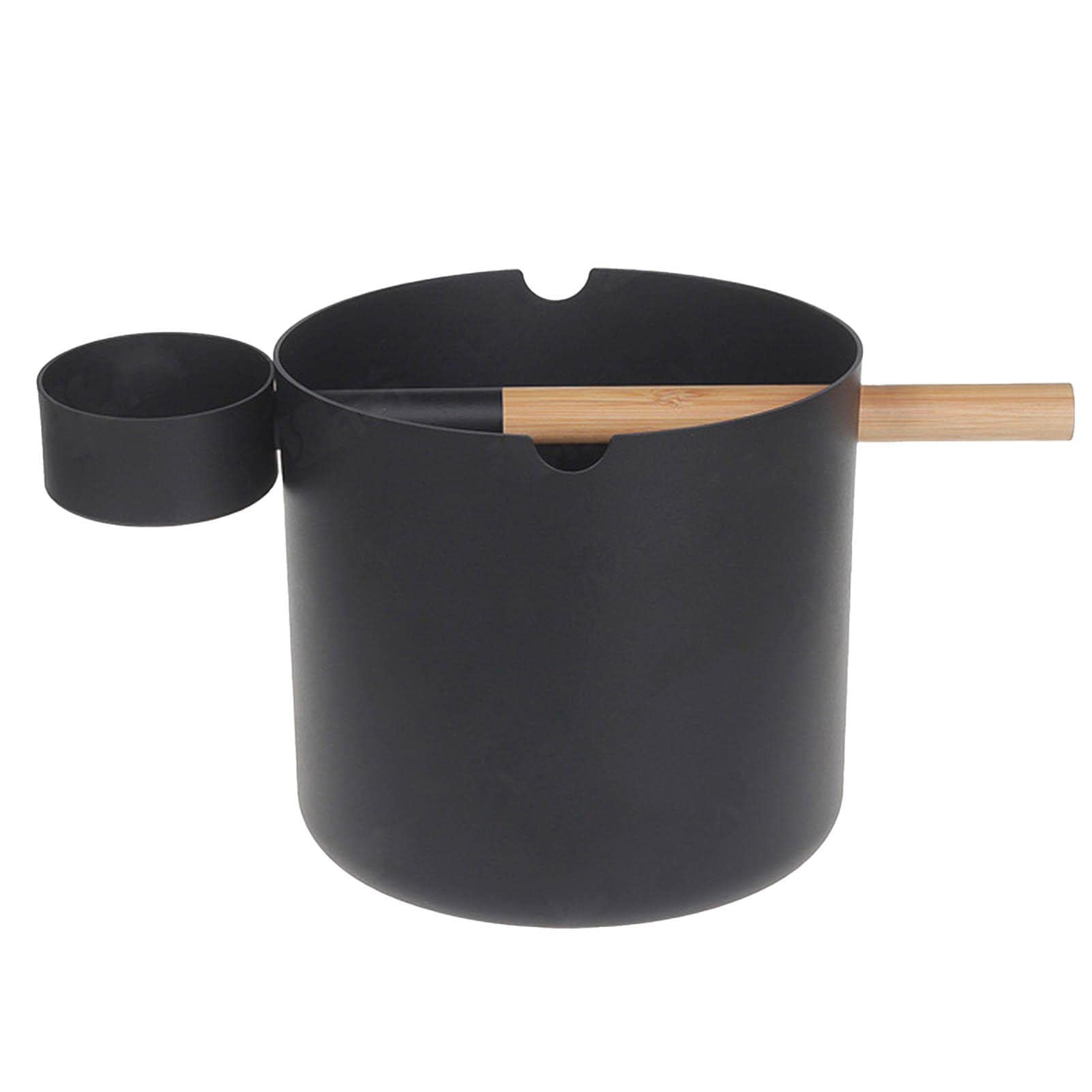 Premium 7L Handmade Aluminum Sauna Bucket & Spoon Set - Durable Finnish Style Sauna Accessories for Steam Rooms, Spa Baths & Home Relaxation