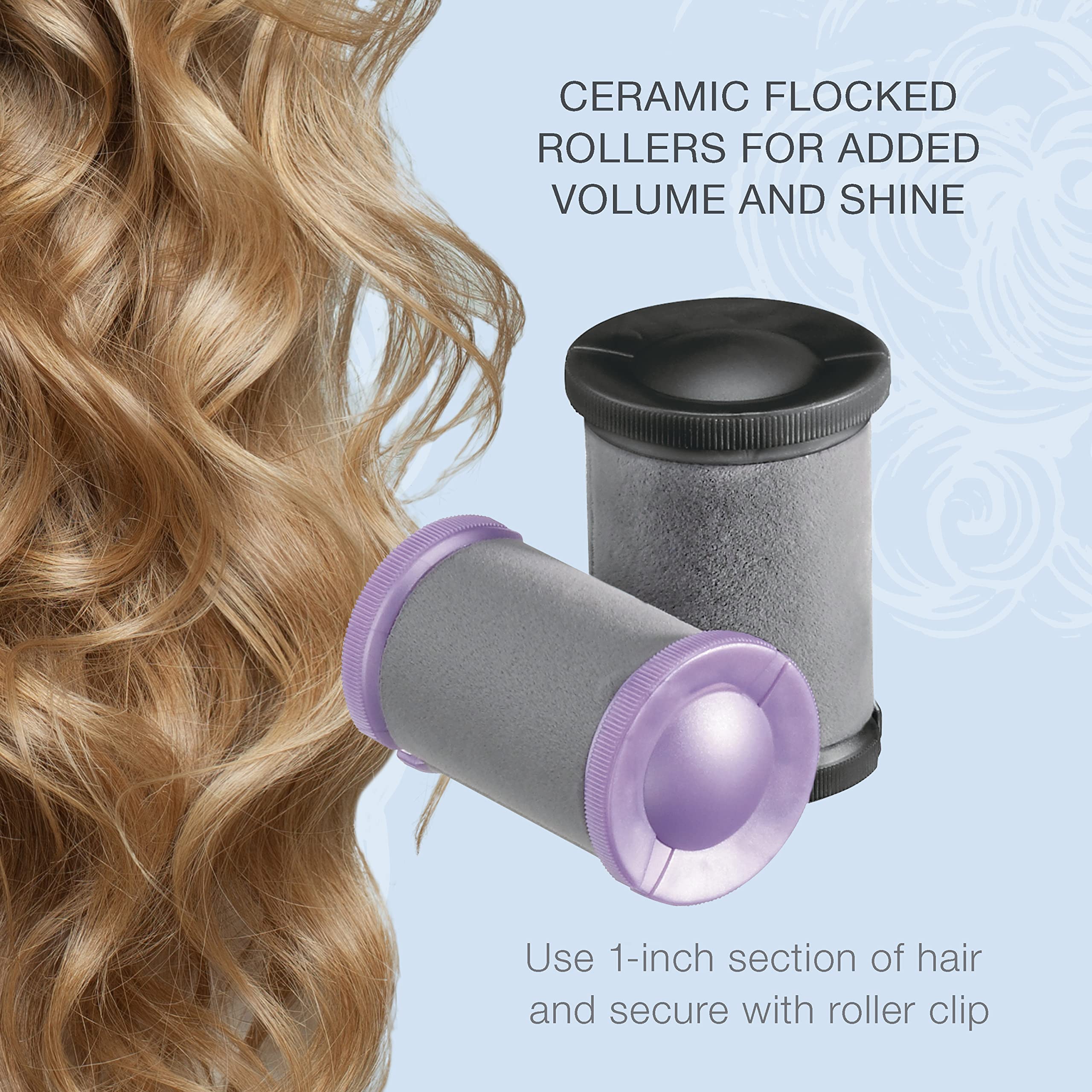 Conair Hot Rollers Hair Curler Set - 12 Heated Rollers (1.5