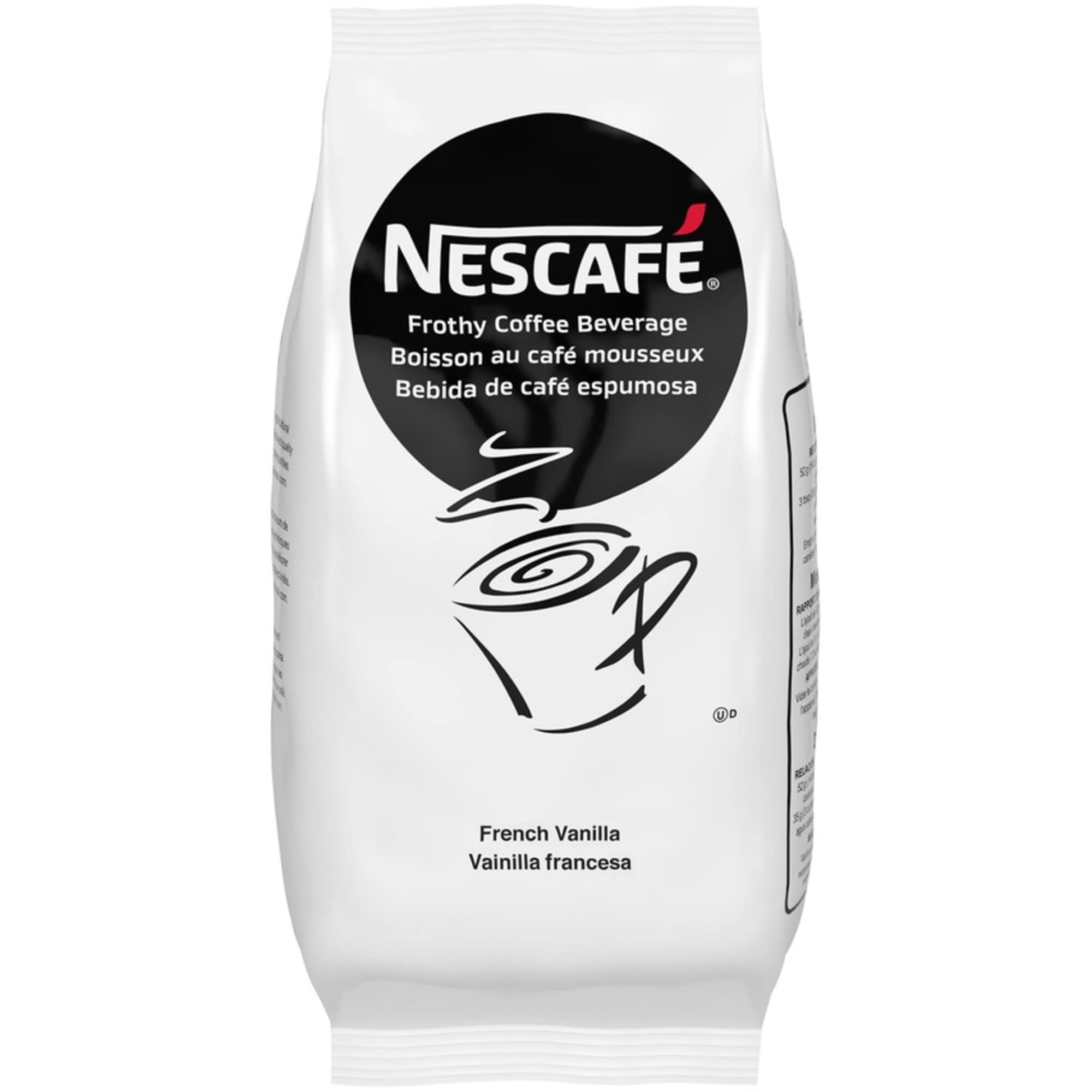 Nescafé French Vanilla Cappuccino Mix - 32-Ounce Bulk Pack (6 Bags) | Rich & Creamy Instant Coffee | Perfect for Office, Home & Travel Use