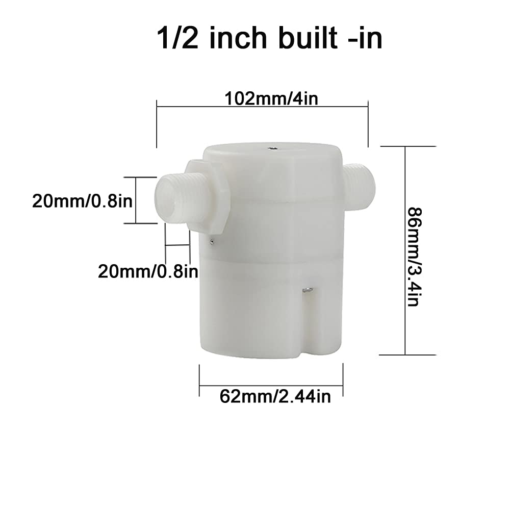 Awen 1/2 Inch Float Valve - Upgraded Water Level Control Box for Swimming Pools, Livestock Tanks & Aquariums | Automatic Water Shut Off Device for Home, Farm & Garden Use