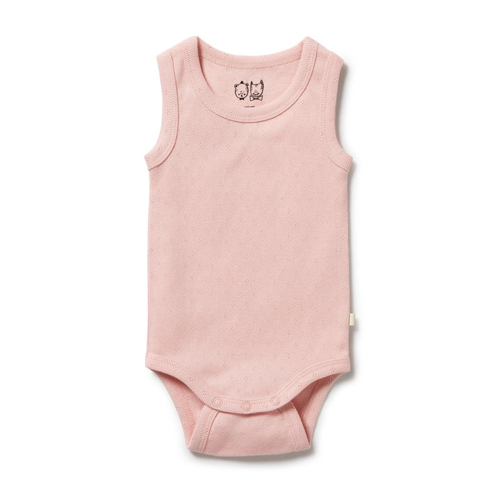 Organic Pointelle Singlet Bodysuit - Soft Cotton Baby Onesie for Newborns & Infants | Perfect for Sleepwear, Playtime & Everyday Comfort