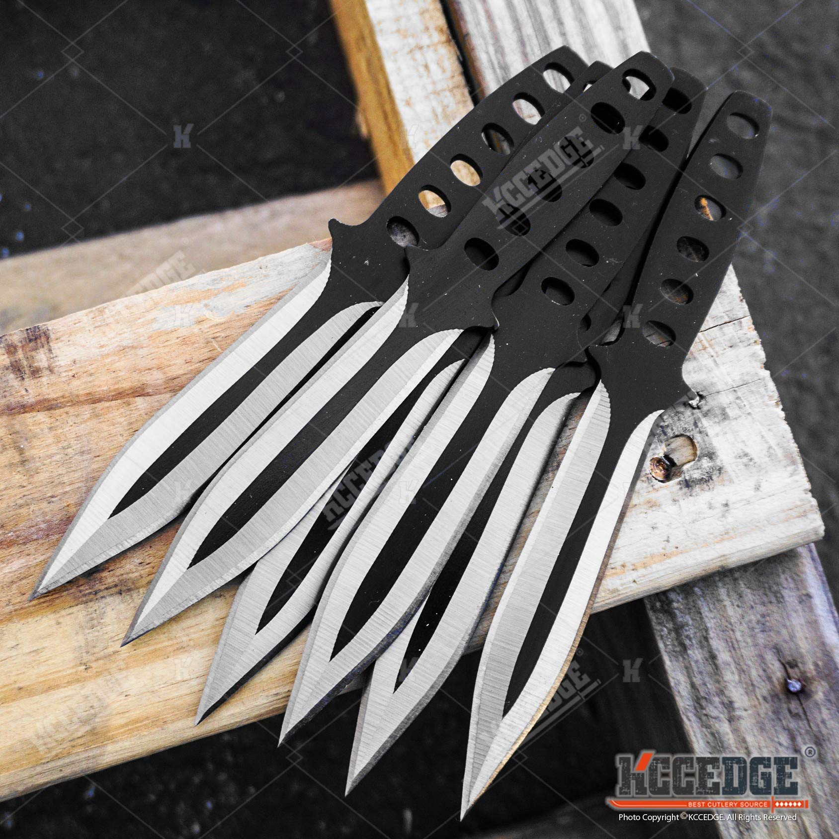 12-Piece Tactical Throwing Knives Set - Razor Sharp Fixed Blade Survival & Hunting Knives for Camping, Outdoor Adventures & Emergency Preparedness | Durable Camping Gear & Survival Kit Accessories