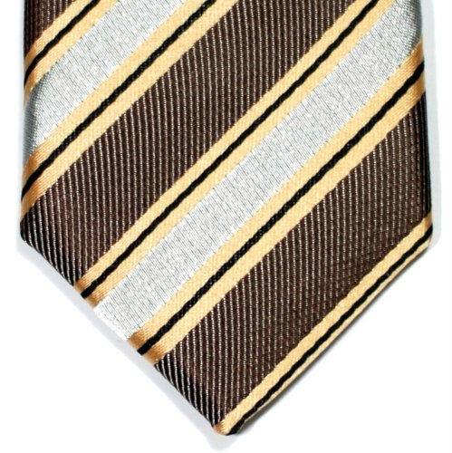 Retreez Preppy Stripe Pattern Woven Microfiber Skinny Tie for Men - Slim Necktie in 5 Colors | Perfect for Office, Wedding & Formal Events