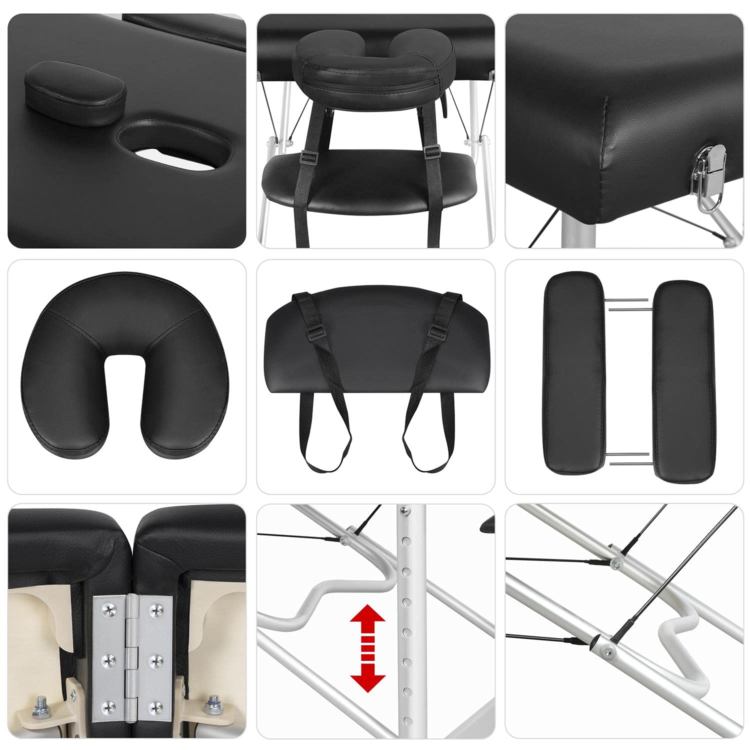 Yaheetech Portable Adjustable Massage Table - 28