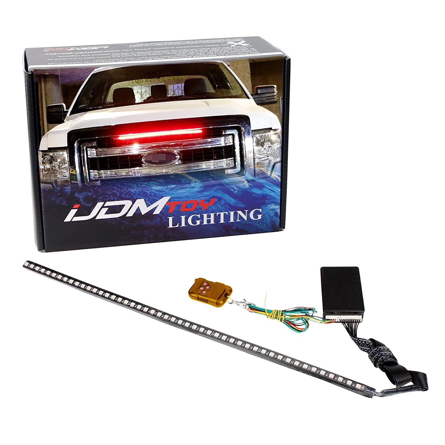24/7 Color LED Knight Rider Accent Lighting Strip Kit with Remote Control - Customizable Car Interior Lighting for Cars, Trucks, and Motorcycles