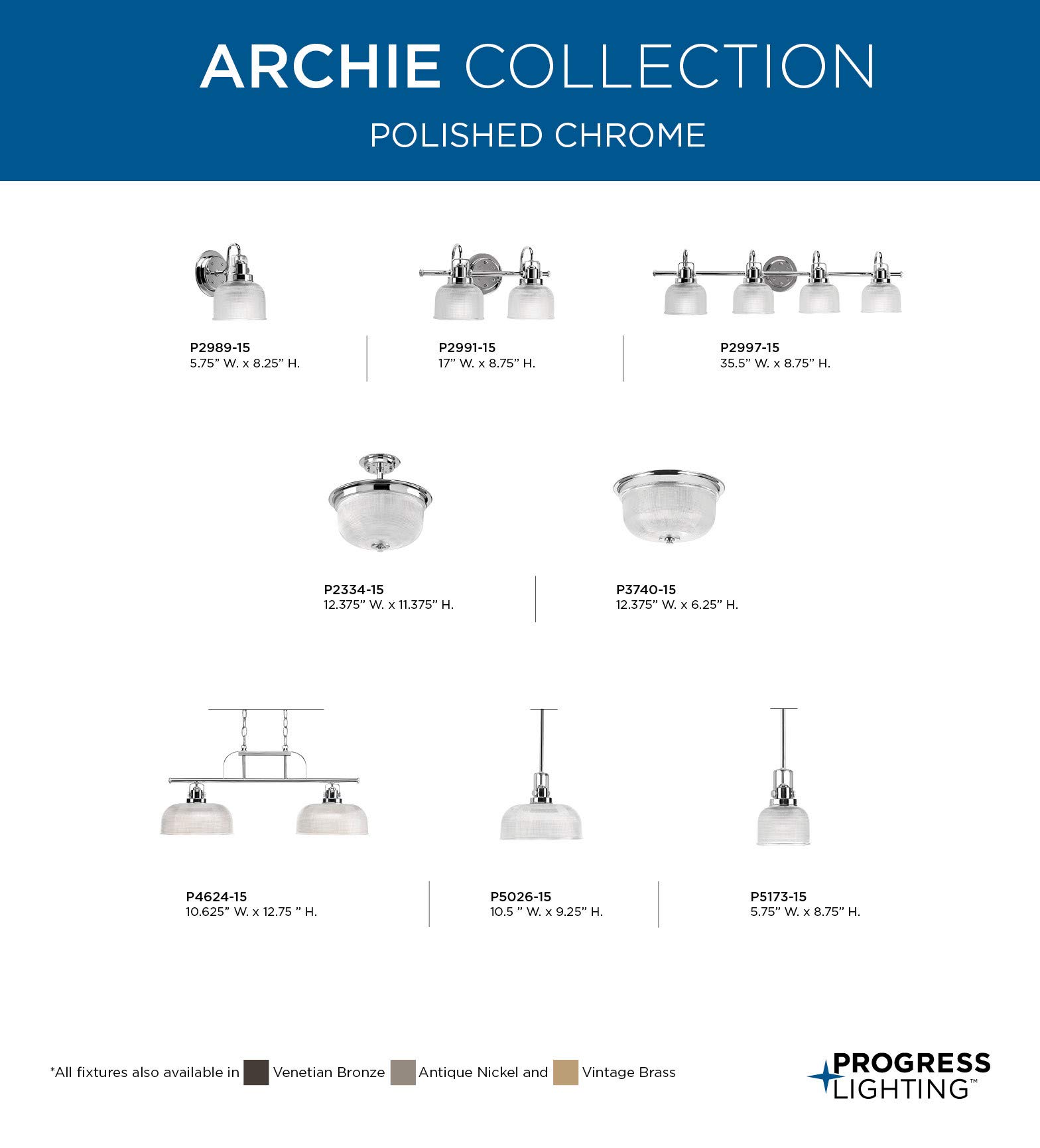Archie Collection 4-Light Coastal Bathroom Vanity Light - Clear Double Prismatic Glass Shade with Polished Chrome Finish - Perfect for Beach House, Bathroom, and Coastal Style Decor
