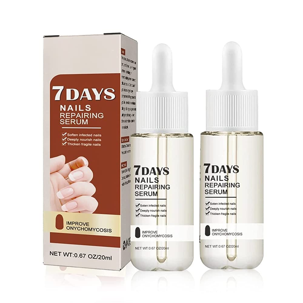 Pisheng 7-Day Nail Growth & Strengthening Serum - 20ml (2-Pack) | Fast Nail Treatment for Stronger, Healthier Nails | Perfect for Brittle Nails & Nail Care Routine
