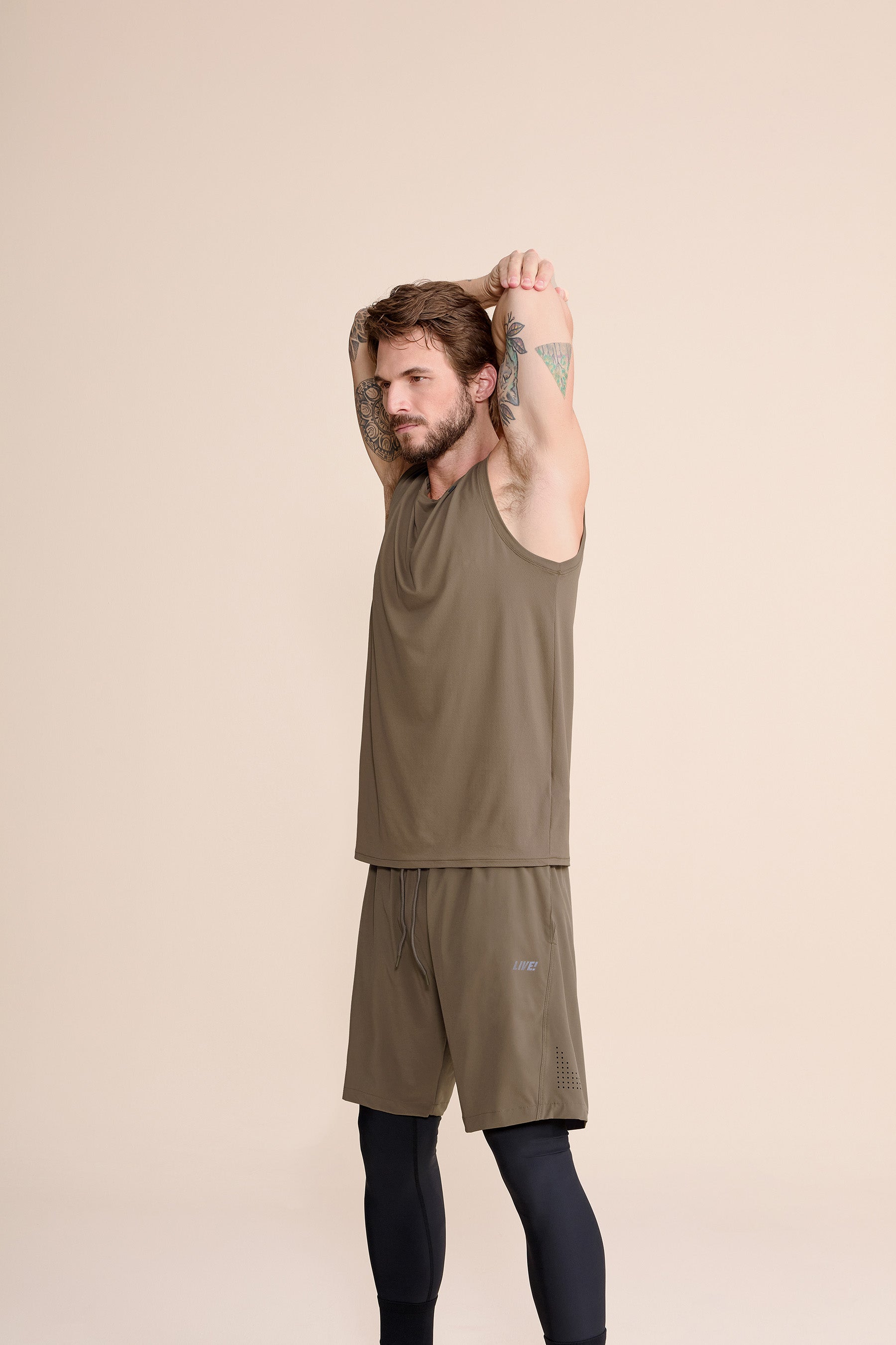 Men's Comfortable LIVE! Sleeveless Tank Top - Soft Breathable Fabric for Gym, Running & Casual Wear