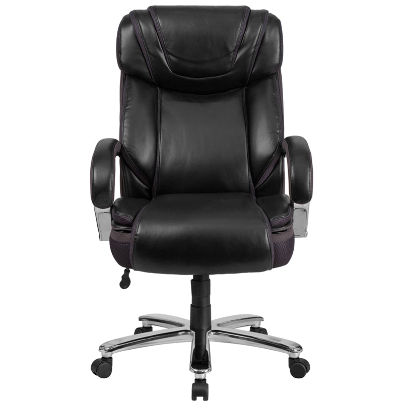 FLASH HERCULES Series Big & Tall 500 lb. Capacity LeatherSoft Executive Swivel Ergonomic Office Chair with Extra Wide Seat - Perfect for Home Office, Gaming, and Heavy-Duty Workspaces