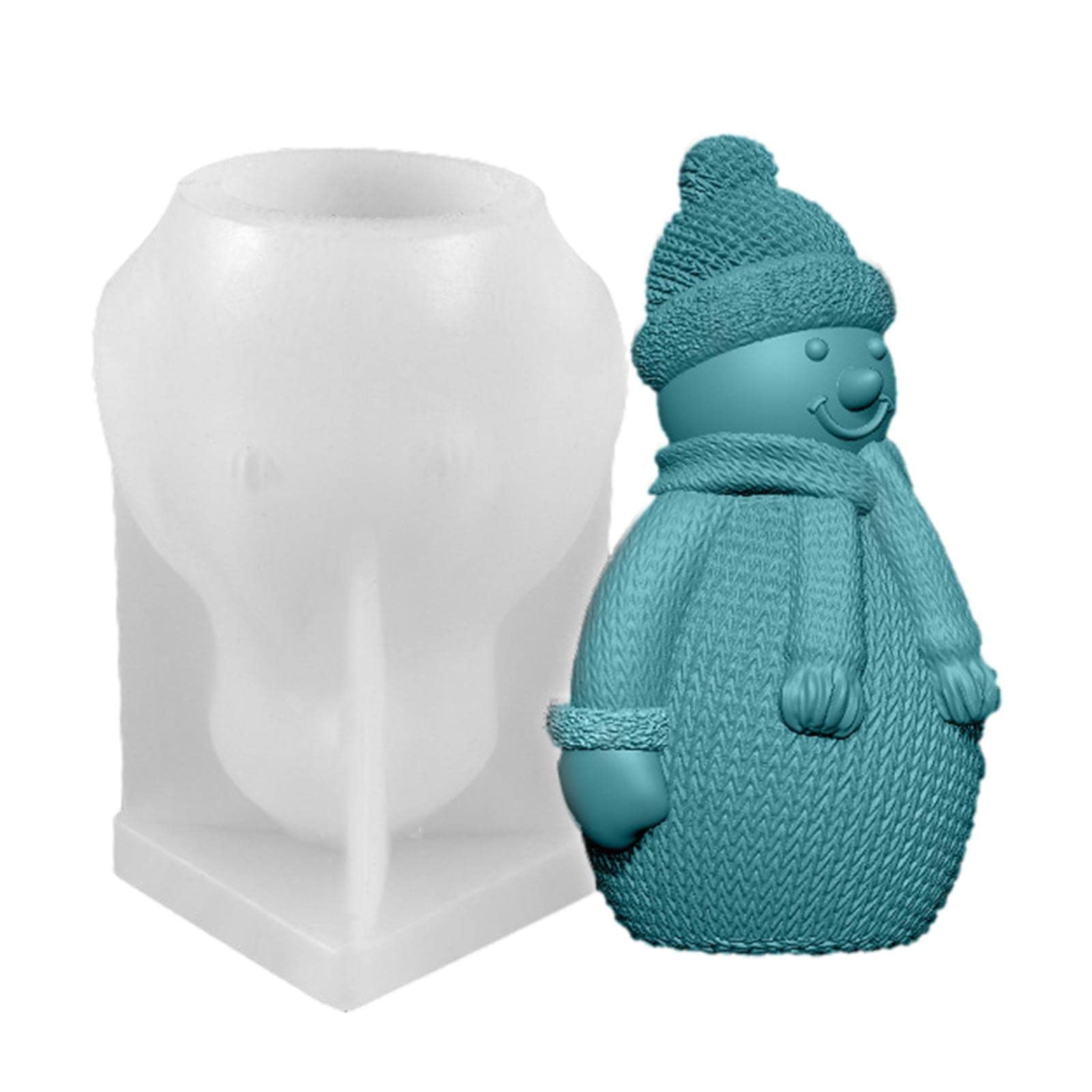 Williamly 3D Snowman Candle Mold - Premium Silicone Snowman Molds for DIY Resin, Aromatherapy Candles & Soap Making - Christmas Decoration & Holiday Party Supplies - Perfect for Winter Crafts, Gift Making & Festive Home Decor