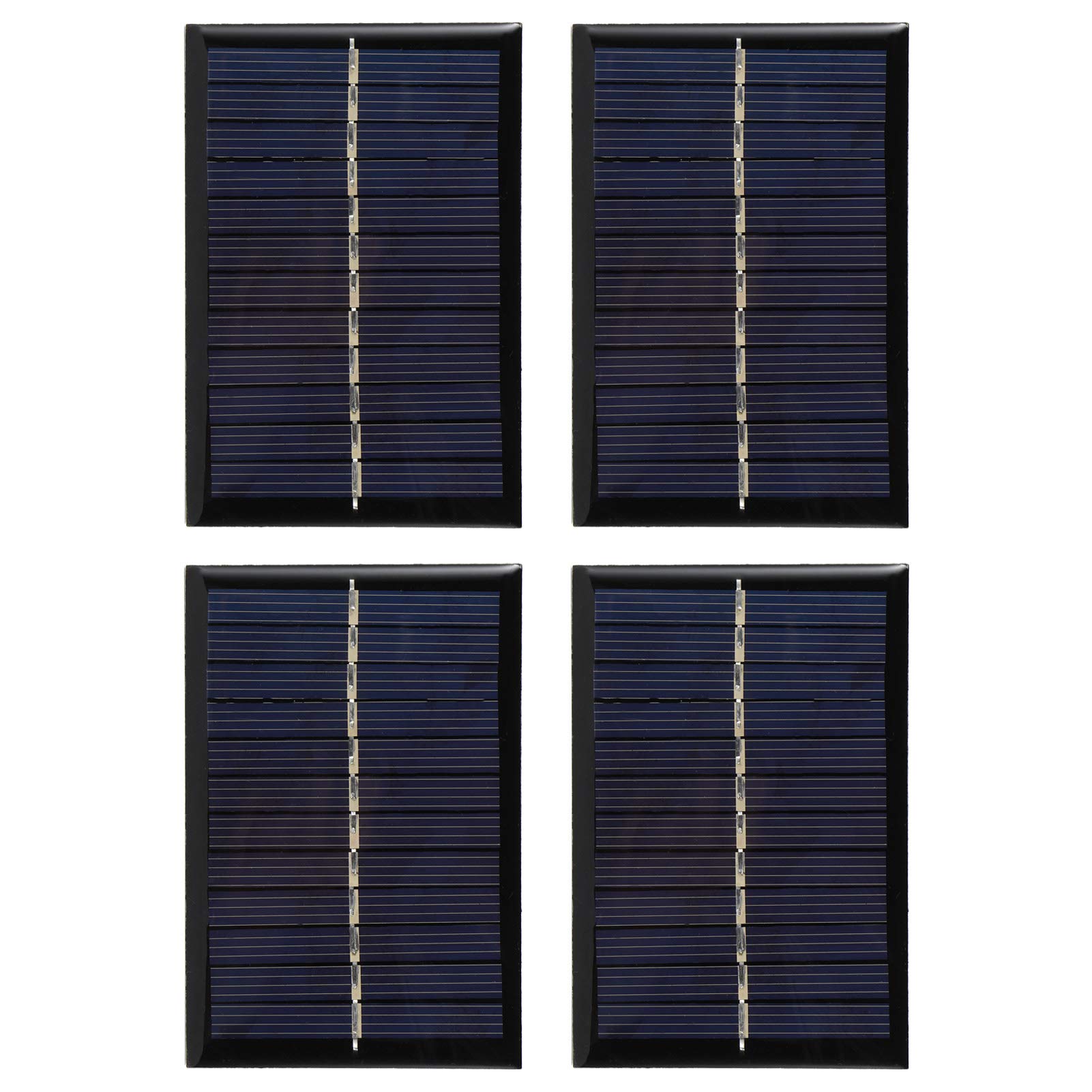 High Efficiency 0.6W 6V Polycrystalline Solar Panel Kit - 4 Pack DIY Solar Charger Modules for Outdoor Garden Lights, Solar Lawn Lamps & Handicrafts - Perfect for Home Solar Projects & Renewable Energy Experiments