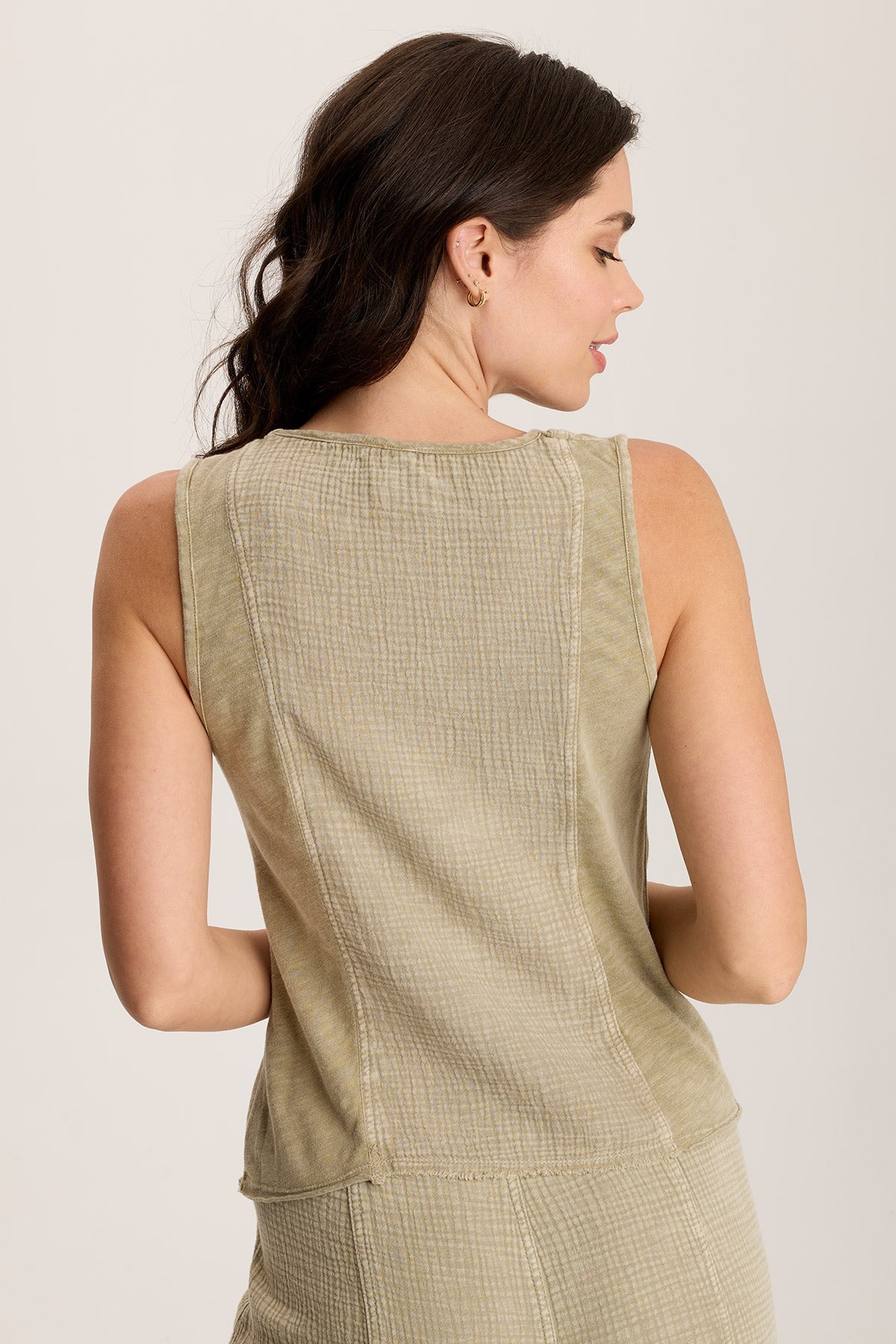 Kirkley Women's V-Neck Gauze Tank Top - Soft Jersey Fabric, Breathable & Comfortable for Summer, Yoga, and Casual Wear