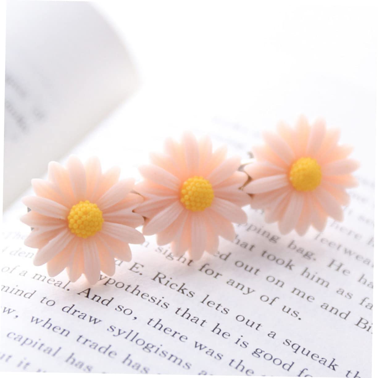 Beaupretty 3 Sets Daisy Flower Hair Clips for Women & Girls - Pink Acrylic Barrettes (10pcs x 3) - Perfect for Parties, Weddings & Everyday Fashion Accessories
