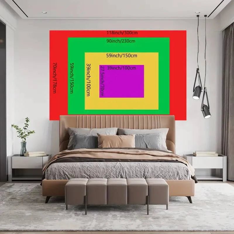 Tokyo City Glow in the Dark Tapestry - UV Reactive Wall Art Decor for Bedroom, Living Room & Dorm Aesthetic Lighting
