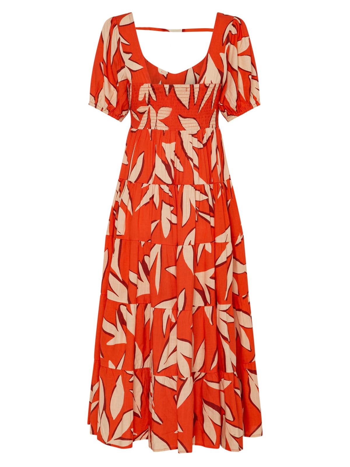 PRETTYGARDEN Women's Floral Summer Maxi Dress 2025 - Puff Sleeve, Smocked Backless, Flowy Tiered Design for Beach, Vacation & Casual Wear | Perfect for Outdoor Parties, Date Nights & Summer Getaways