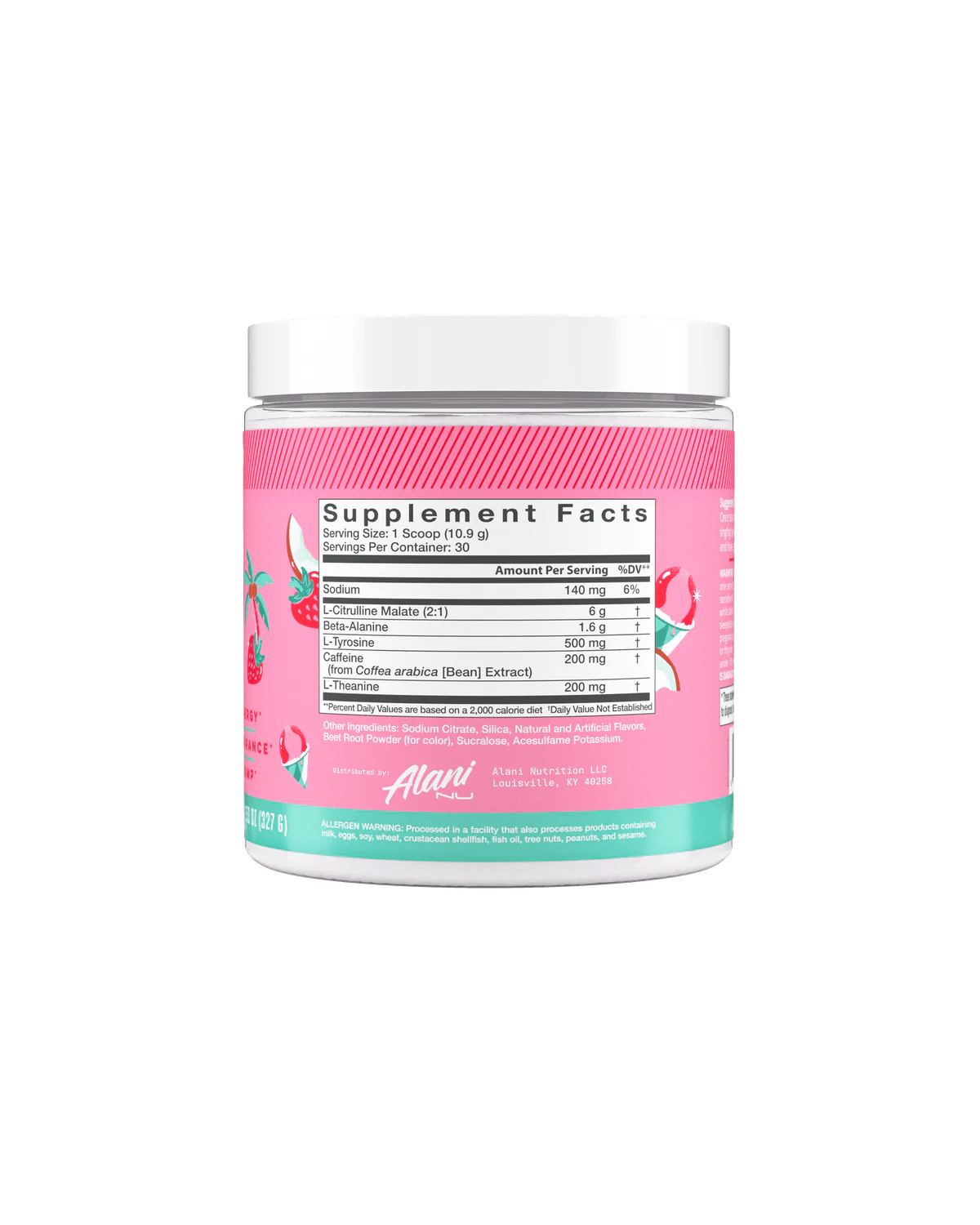 Alani Nu Original Pre Workout Powder - Energy & Focus Booster for Gym, Running & Fitness Training | Berry Lemonade Flavor