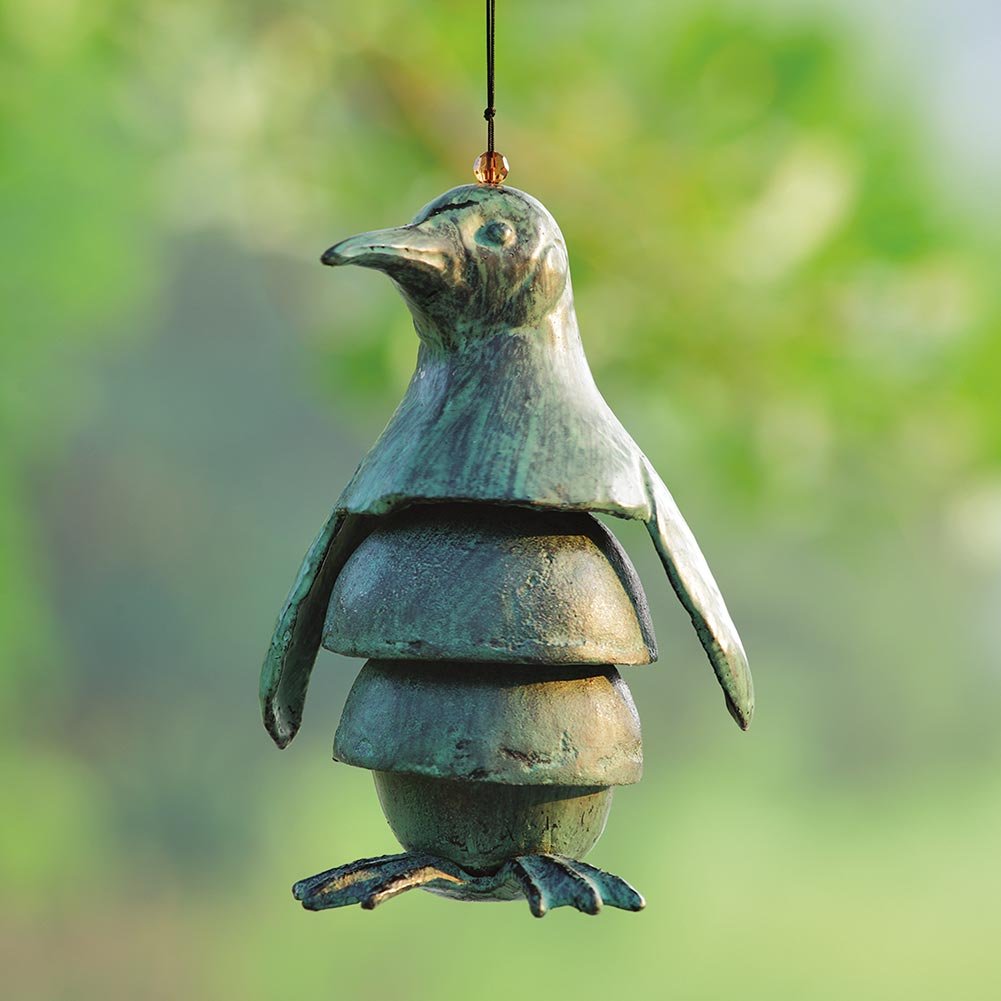 SPI Home Penguin Segmented Wind Chime - Outdoor Garden Decor, Patio Wind Chimes for Relaxing Sounds, Perfect for Backyard, Porch & Balcony