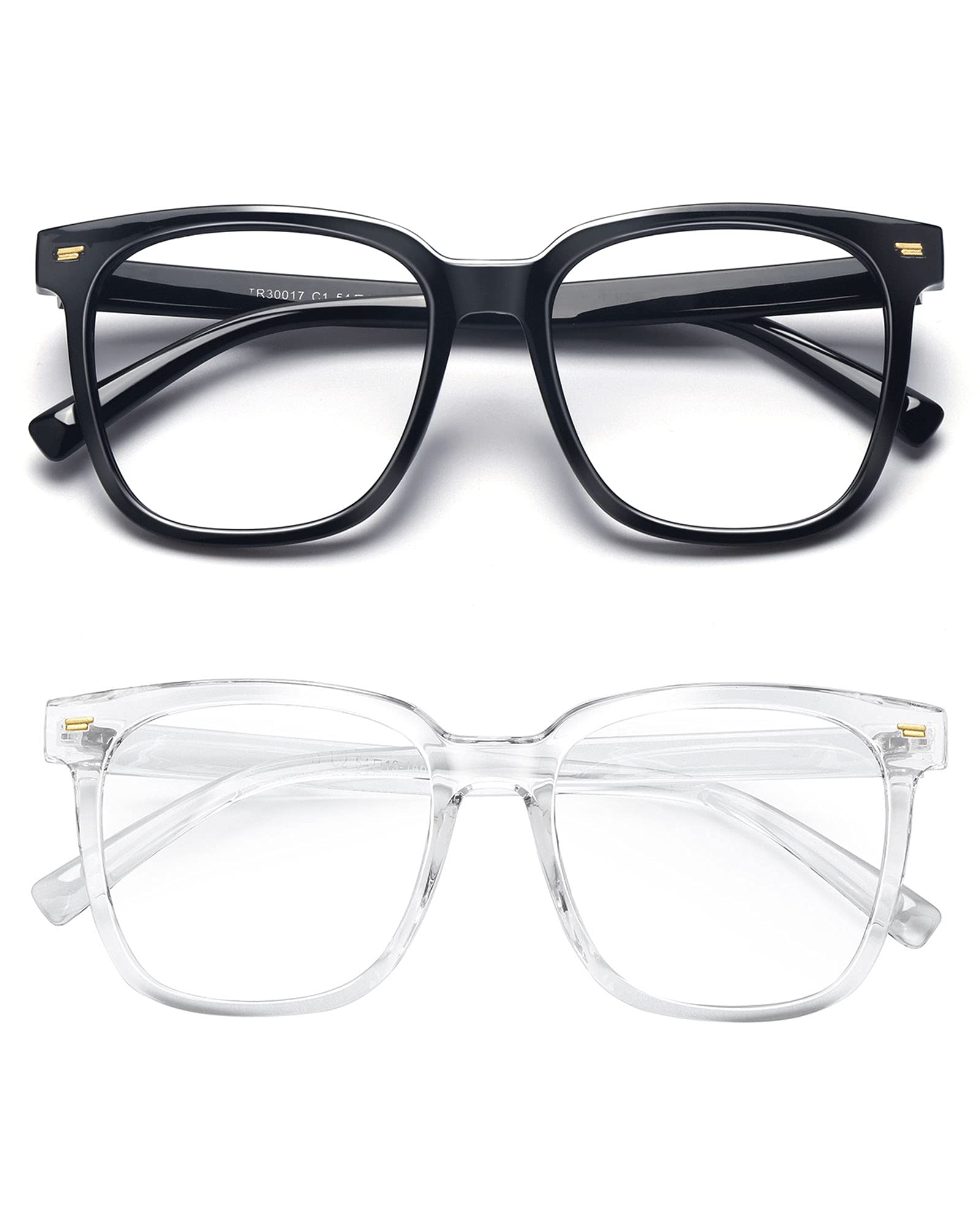 Blue Light Blocking Glasses for Women & Men - PANNER Oversized Square Anti Glare Computer Glasses to Reduce Eyestrain | Perfect for Office Work, Gaming & Screen Time