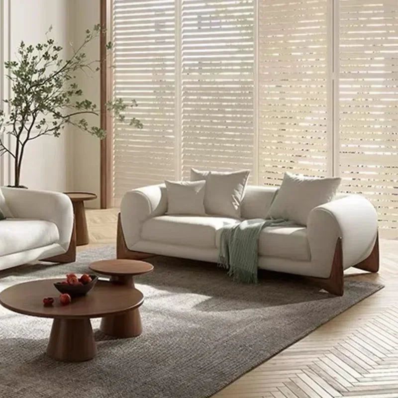 Minimalist XXL Wood Arches Sofa Set - Modern Large Wooden Living Room Furniture for Home Decor | Perfect for Contemporary Living Rooms, Lofts & Open Concept Spaces