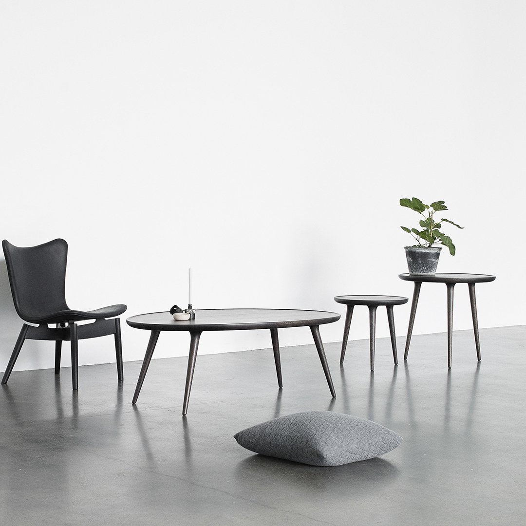 Modern Oval Accent Table - Stylish Living Room Side Table for Small Spaces, Home Decor & Coffee Table Alternative - Perfect for Apartments, Dorms & Cozy Spaces