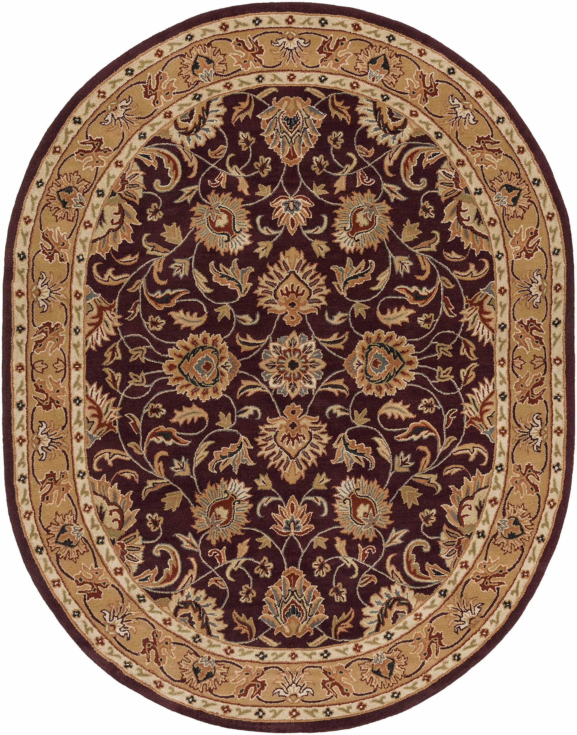 Hauteloom Cherryvale Wool Hallway & Kitchen Runner Rug - Traditional Design in Black, Beige, Red - 2'6