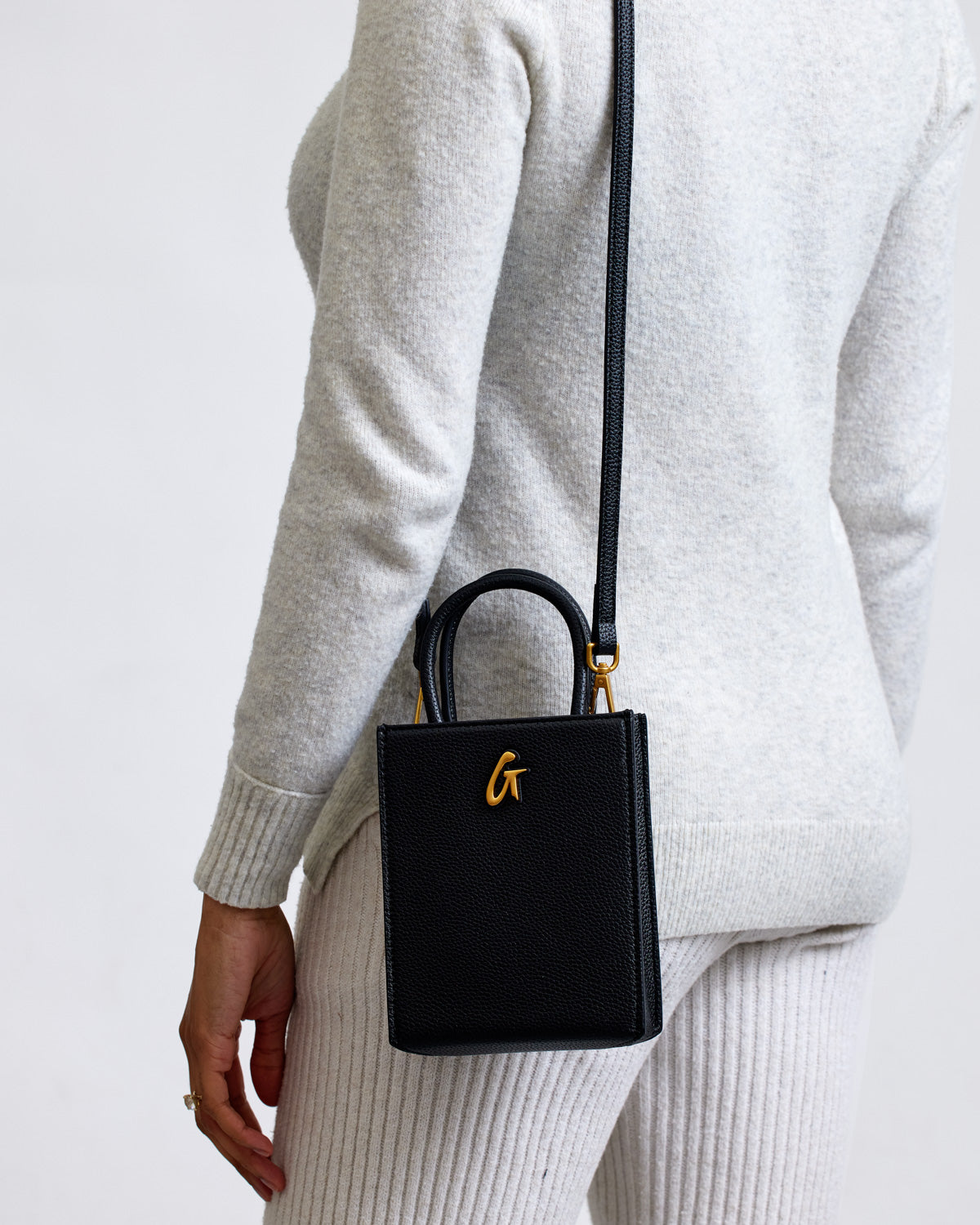 Mini Pebble Tote Bag - Stylish & Durable Black Handbag for Women - Perfect for Work, Travel & Everyday Use