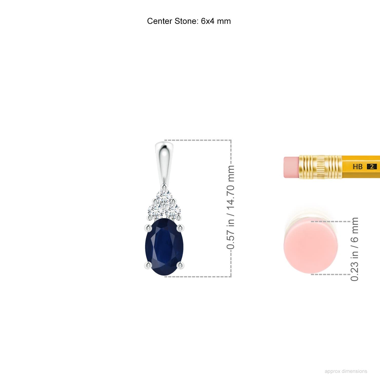 Natural Blue Sapphire Oval Pendant Necklace in Sterling Silver or 14K Solid Gold | September Birthstone Jewelry for Women | Perfect Birthday, Engagement, Anniversary & Wedding Gift | Elegant Everyday Wear & Special Occasion Jewelry