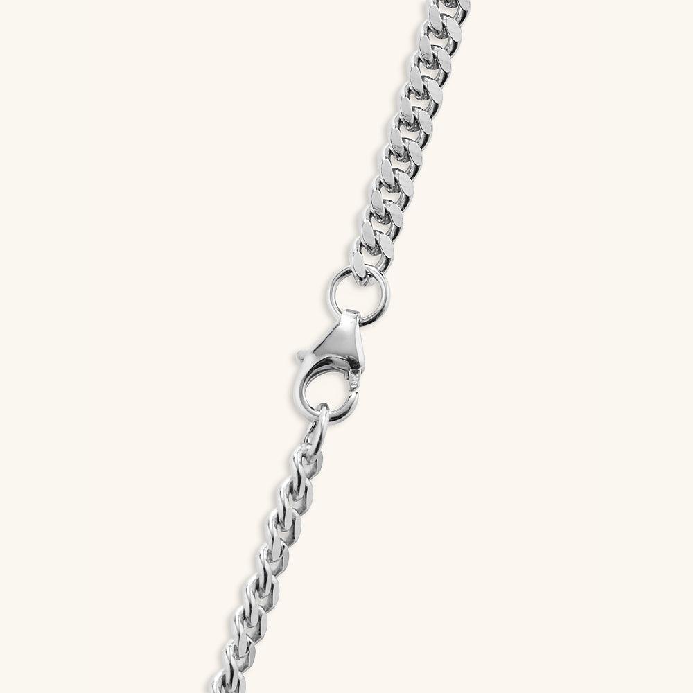4 Prong Cuban Chain Moissanite Pendant Necklace for Women - Elegant Jewelry Gift for Birthday, Anniversary & Special Occasions