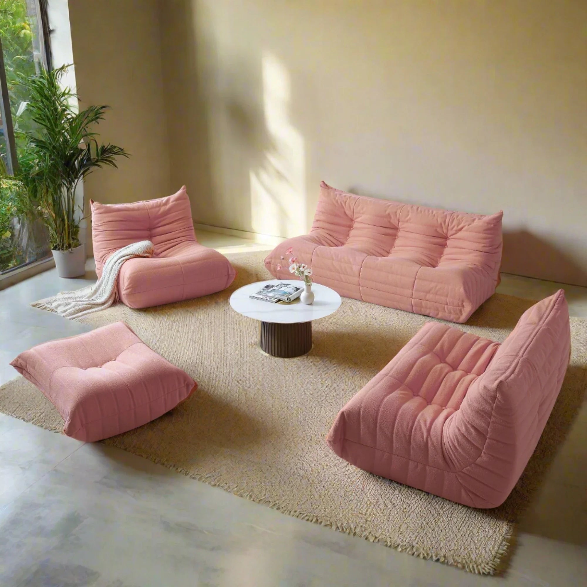 Modular Cozy Togo Sofa Set - Ultra Comfortable Modern Sectional Couch for Living Room | Perfect for Small Spaces, Apartments & Home Theater Seating
