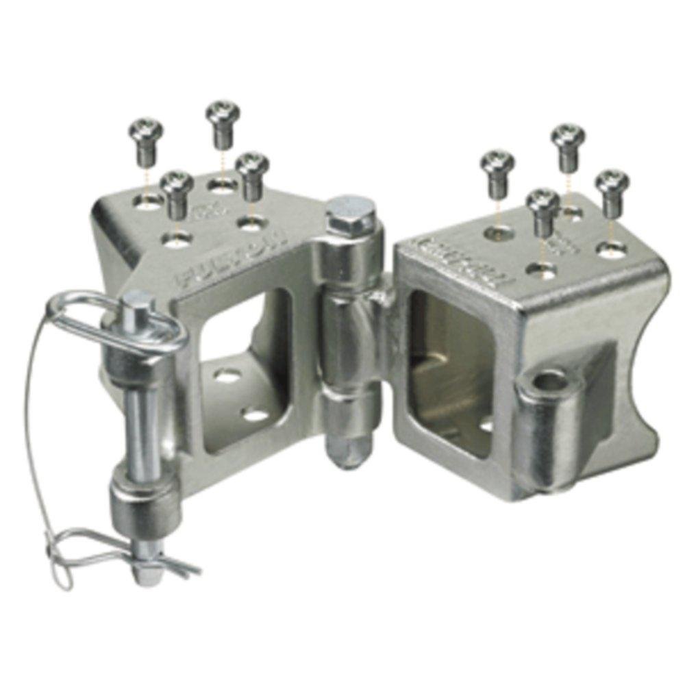 Fulton Fold-Away Bolt-On Hinge Kit 3x3 Trailer Beam - 5,000 lbs Capacity, 48° Pivot, Z-Max 600 Zinc Finish - Heavy Duty Trailer Accessory for Boat Trailers, Utility Trailers & RV Trailers
