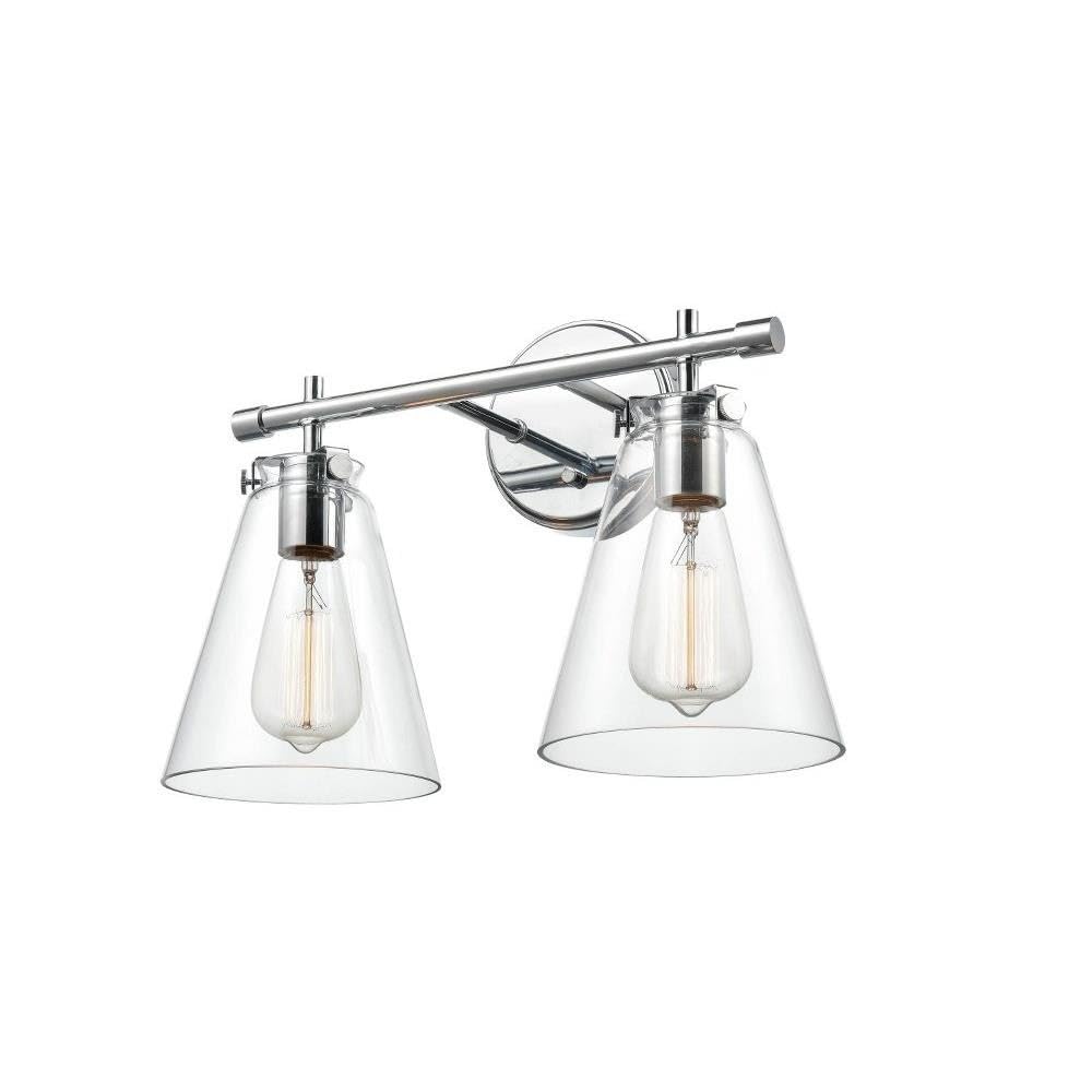 Millennium Lighting 2-Light Bathroom Vanity Light Fixture - 11 Inch Height & 16 Inch Width - Chrome Finish - Perfect for Modern Bathrooms & Powder Rooms