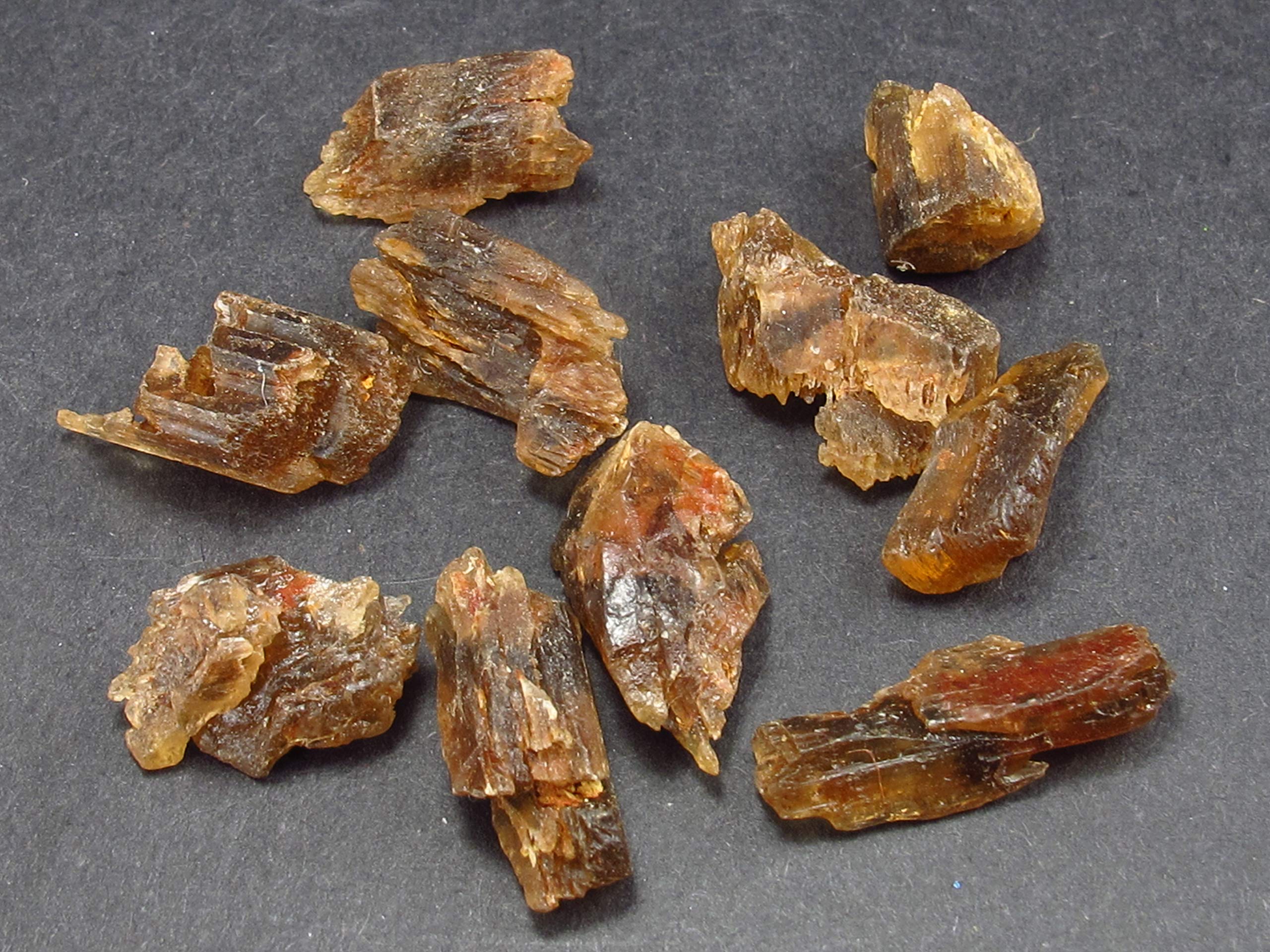 10 Enstatite Crystals from Mogok - 55 Carats for Jewelry Making