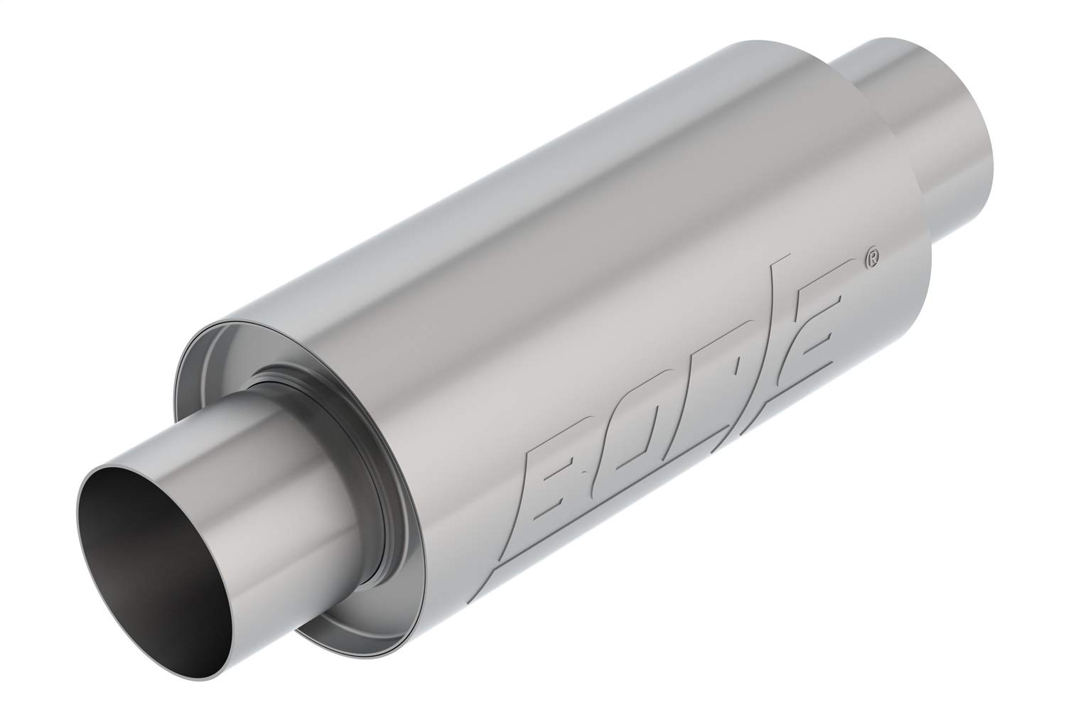 Borla 401339 Universal Resonator - 3 Inch Center/Center Inlet, 5 Inch Round x 10 Inch - Performance Exhaust Upgrade for Cars & Trucks - Perfect for Street, Track & Off-Road Use
