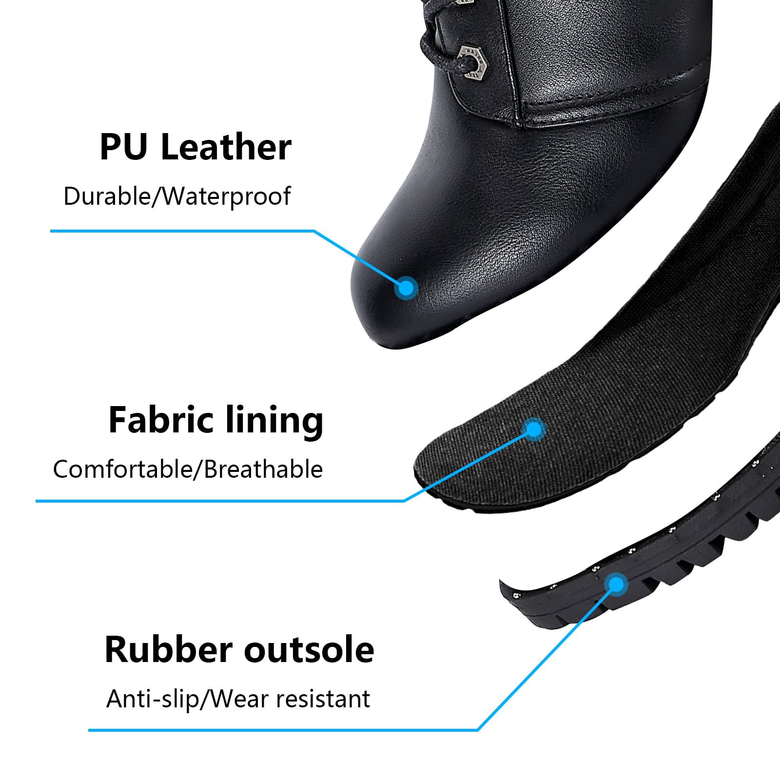 GARGOYLE BELLS Women's Knee High Boots - Lace Up Motorcycle Boots with Zipper, Soft Thigh High Riding Boots for Women | Perfect for Biker Fashion, Winter Outfits & Night Out Looks