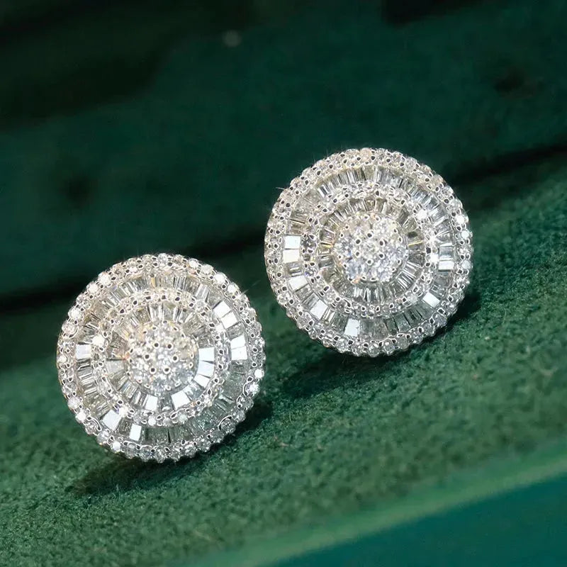 Luxury 1.1 Carat Round Copper Stud Earrings for Women - Elegant Party Jewelry & Everyday Wear - Perfect for Weddings, Date Nights and Special Occasions