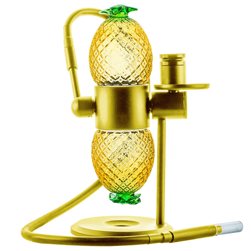 360° Rotating Pineapple Gravity Bong - Portable Gravity Infuser Hookah Pipe Set for Smooth Smoking | Perfect for Parties, Camping & Relaxation