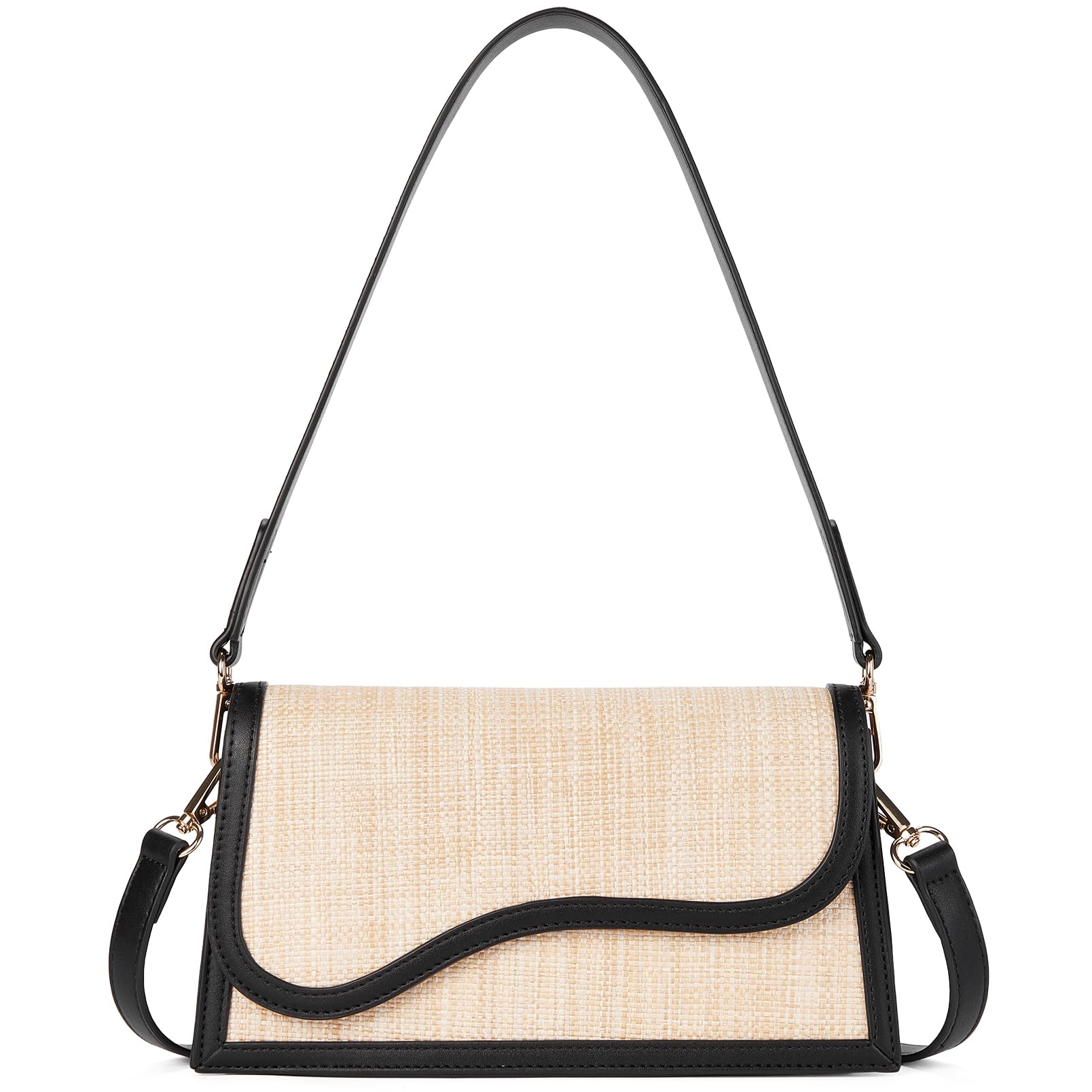 Telena Vegan Leather Shoulder Bag for Women - Crossbody Purse with 2 Removable Straps | Stylish Handbag for Work, Travel & Everyday Use