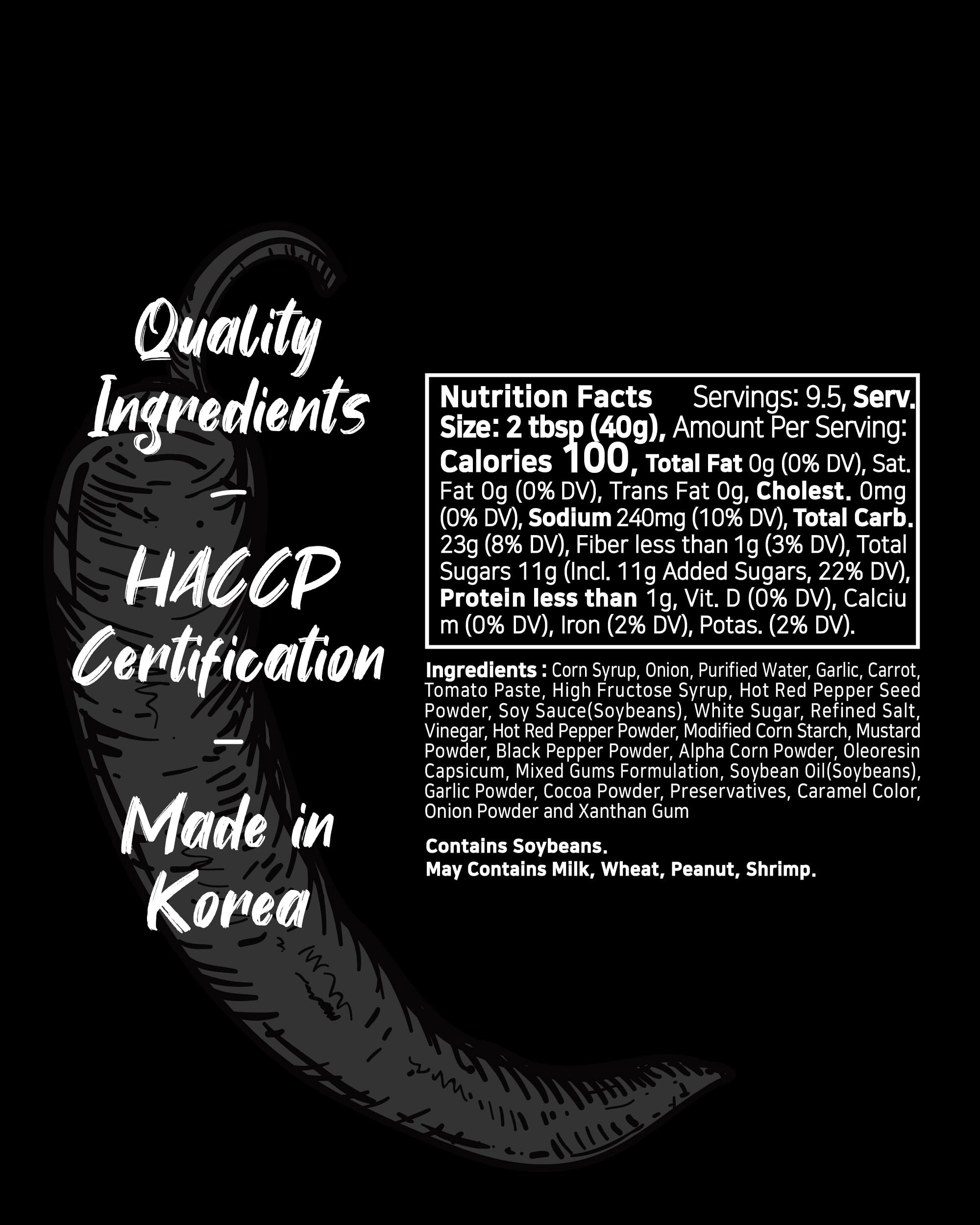 Authentic Korean Hot Sauce - Spicy & Tangy Funtable Super Hot Sauce (13.4 oz) for Fried Chicken, Nuggets, Wings, Dipping & More | Perfect for BBQ, Tacos, Burgers & Asian Dishes