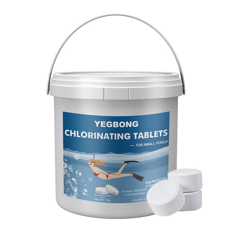 Chlorine Tablets 300g - Slow Dissolving Pool Chlorine Tablets with Floating Dispenser for Above Ground & Inground Pools - Swimming Pool Maintenance & Water Sanitizer - Ideal for Weekly Pool Care & Shock Treatment