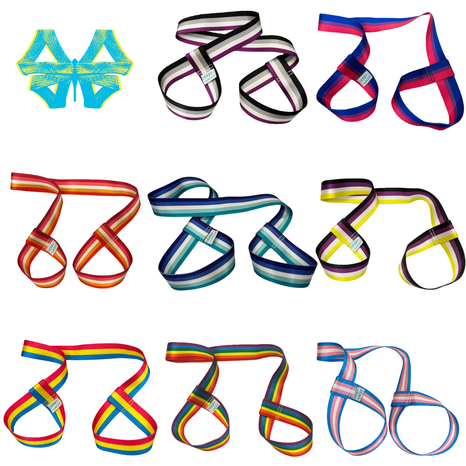 Derby Laces Skate Leash - Premium Roller Skate Accessories for Pride & Derby Skaters - Perfect for Rink, Park & Outdoor Skating