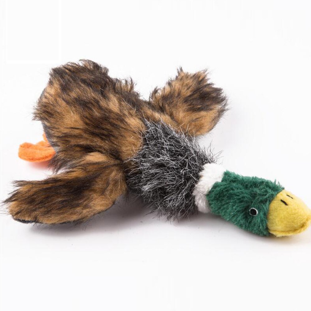 2 Pack Cartoon Plush Squeaky Duck Dog Toys - Durable Chew Toys for Small & Medium Dogs & Cats - Perfect for Playtime, Training & Teething Relief