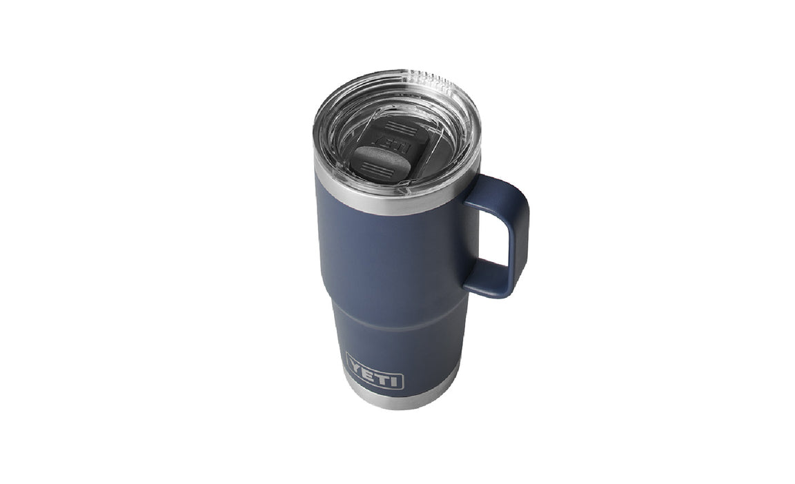 20 Oz Rambler Travel Mug - Insulated Stainless Steel Vacuum Flask with Lid, Navy Blue - Perfect for Coffee, Tea & Hot/Cold Beverages on the Go, Commuting & Outdoor Adventures