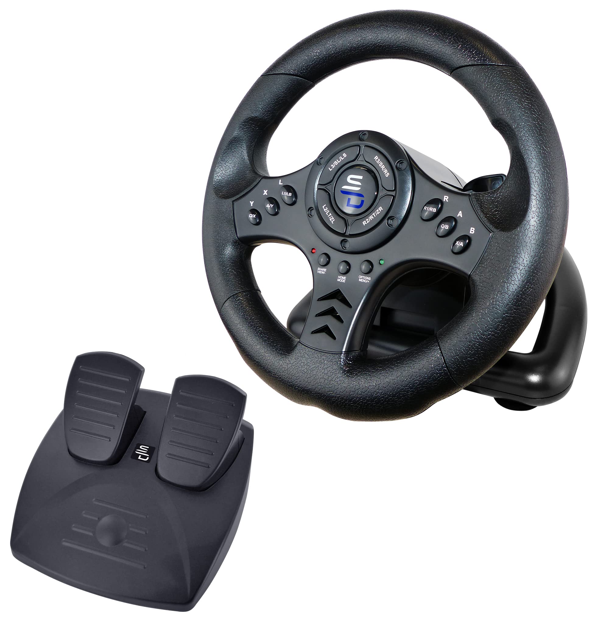 Premium SV450 Racing Wheel with Pedals & Shifter - Compatible with Xbox Series X/S, PS5, PS4, Xbox One, PC & Nintendo Switch | Programmable for All Racing Games | Perfect for Sim Racing & Gaming Setups