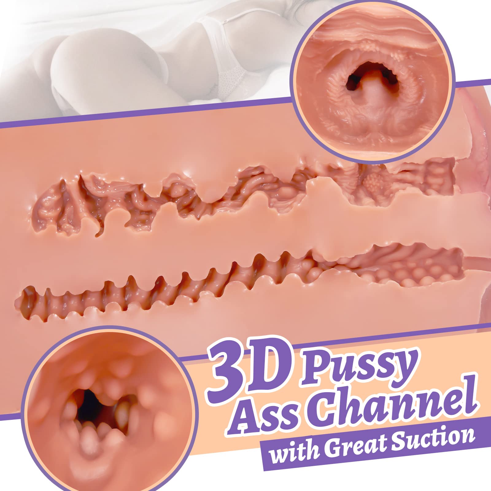 Realistic 11LB Male Masturbator Sex Doll with Torso & Large Breasts - Lifelike Vagina Anal & Breast Stimulation Toy for Men | Perfect for Solo Play, Couples Exploration & Discreet Pleasure at Home